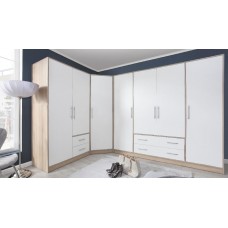 Stūra skapis SMART SRK4, ozols sonoma/balts
